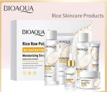 BIOAOUA Rice Essence Hydrating Skincare Set (6 Pieces)